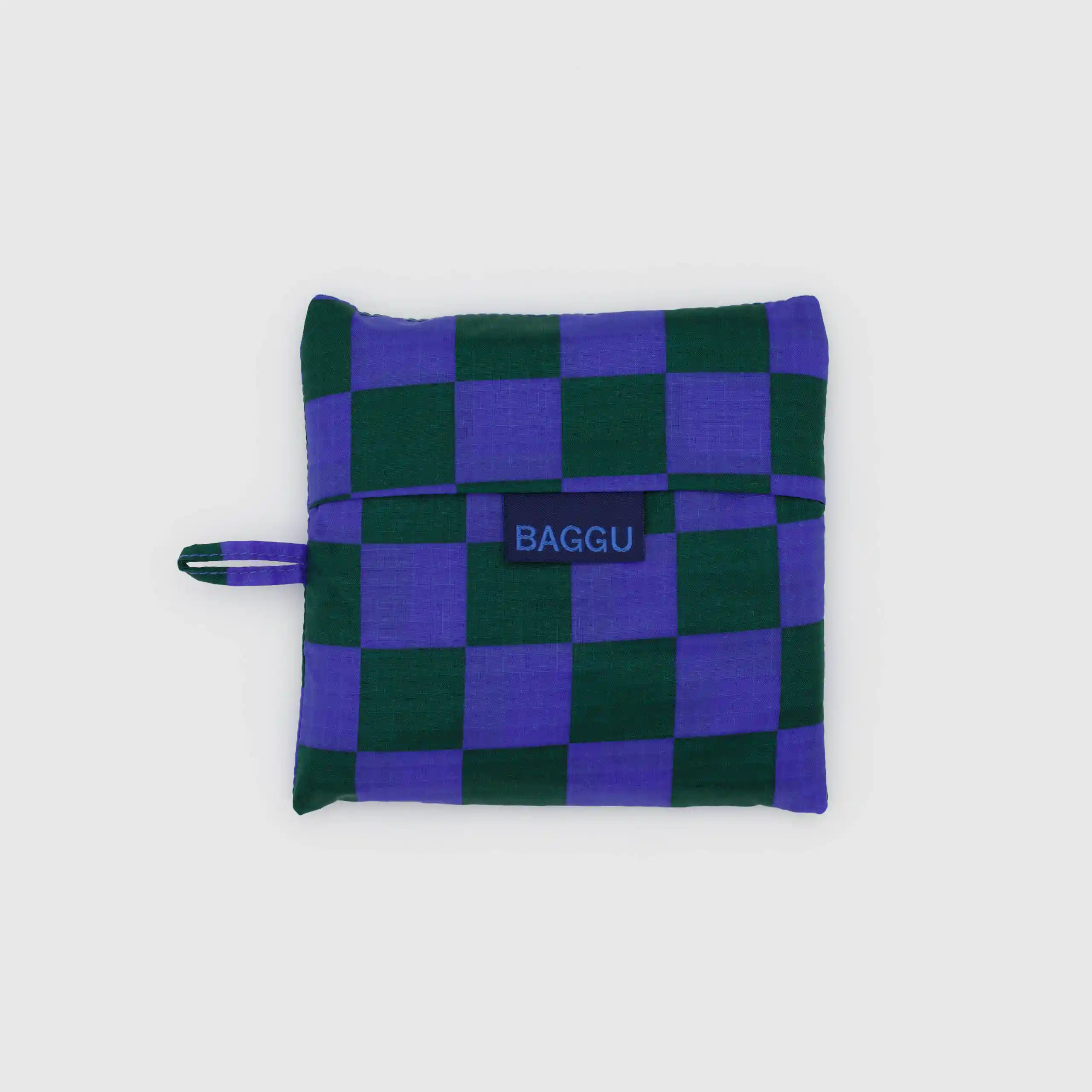 Baggu Big Baggu, iris green check - Image 3