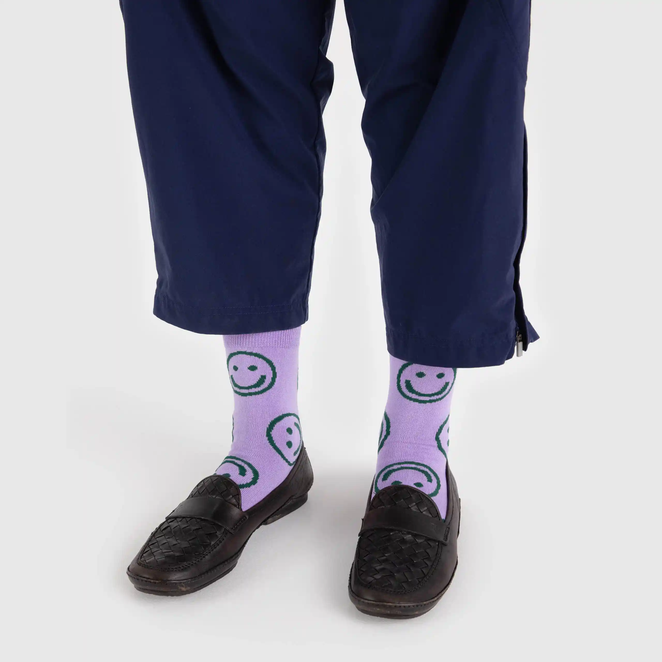 Baggu Womens Crew Sock, lavender happy - Image 2