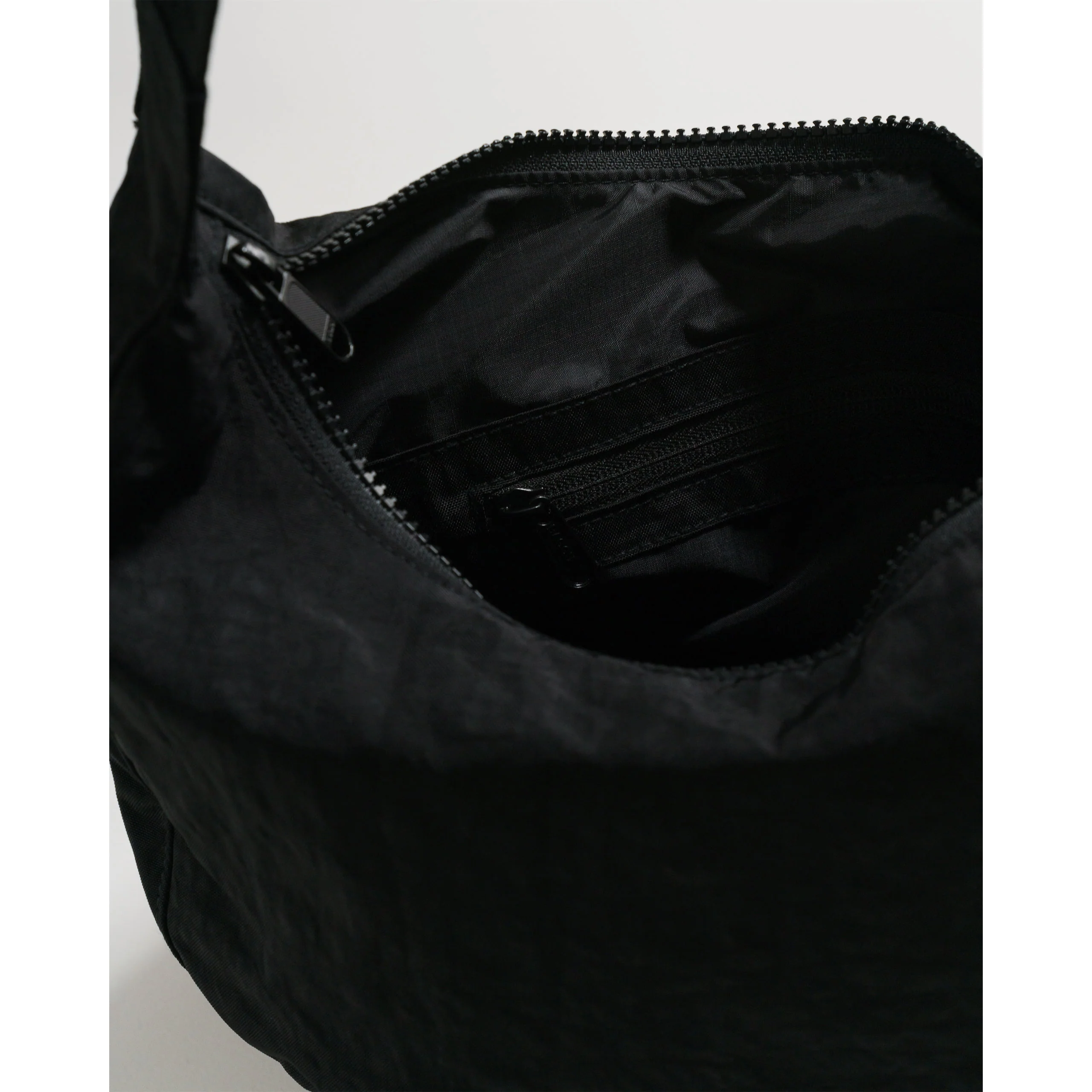 Baggu Medium Nylon Crescent Bag, Black - Image 2