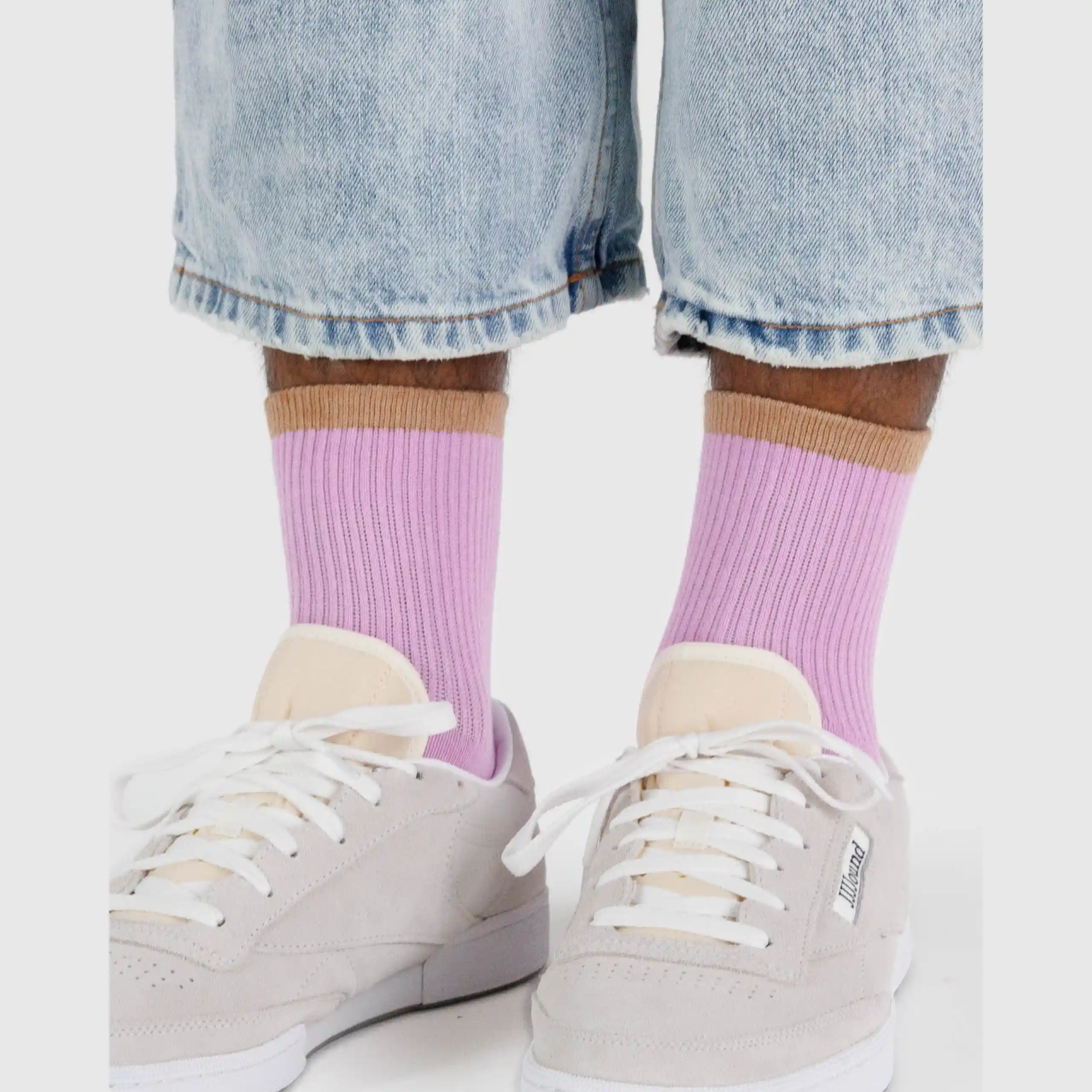 Baggu Womens Ribbed Sock, peony mix (large) - Image 2