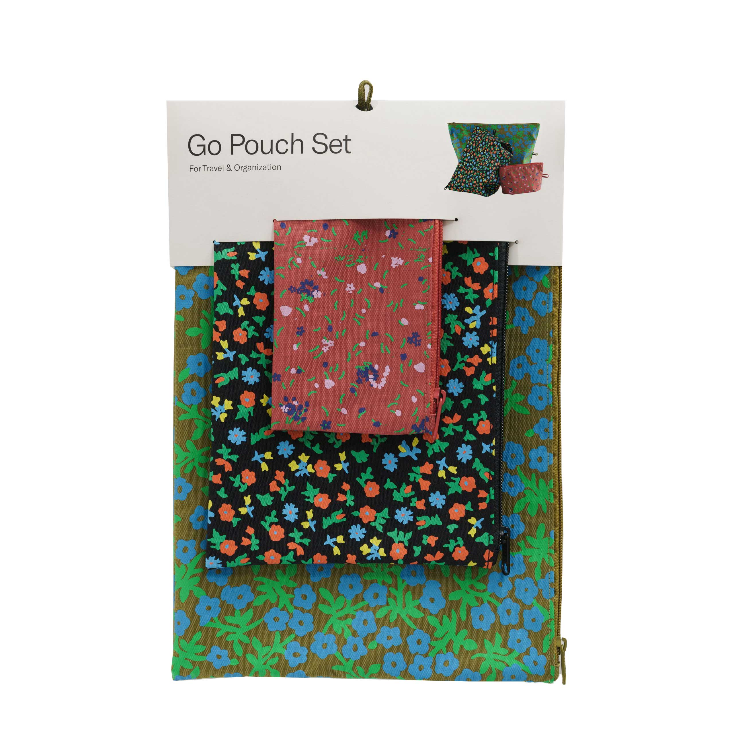 Baggu Go Pouch Set, calico florals - Image 2