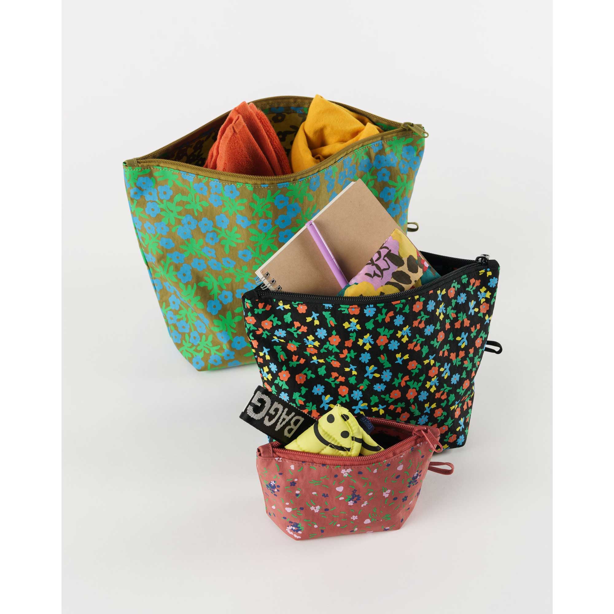 Baggu Go Pouch Set, calico florals - Image 3