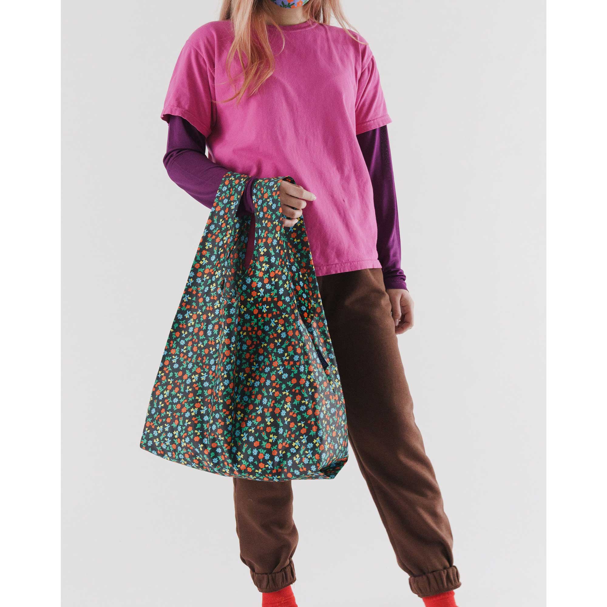 Baggu Standard Baggu, black calico florals - Image 3