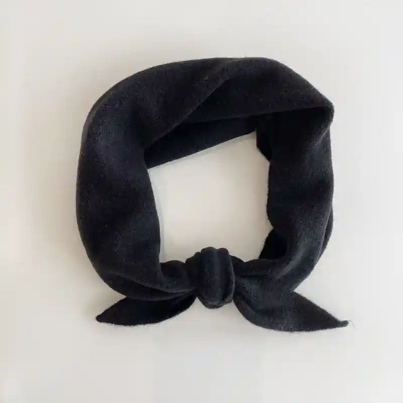 Billy Bamboo Fuzzy Wool Cravat Scarf, black