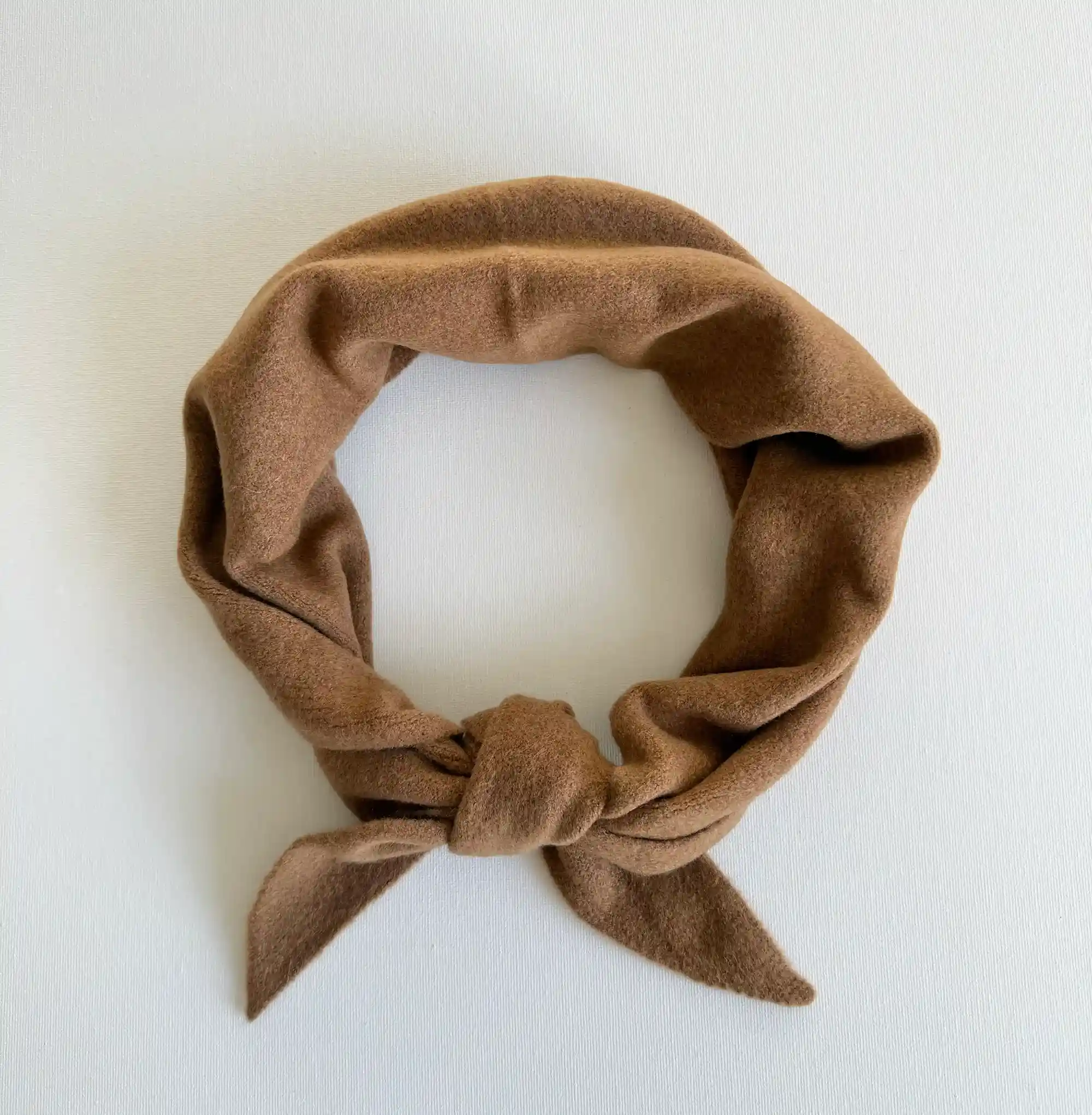 Billy Bamboo Fuzzy Wool Cravat Scarf, caramel