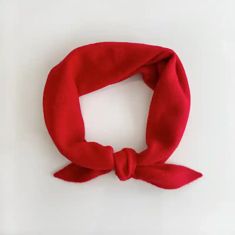 Billy Bamboo Fuzzy Wool Cravat Scarf, red corel