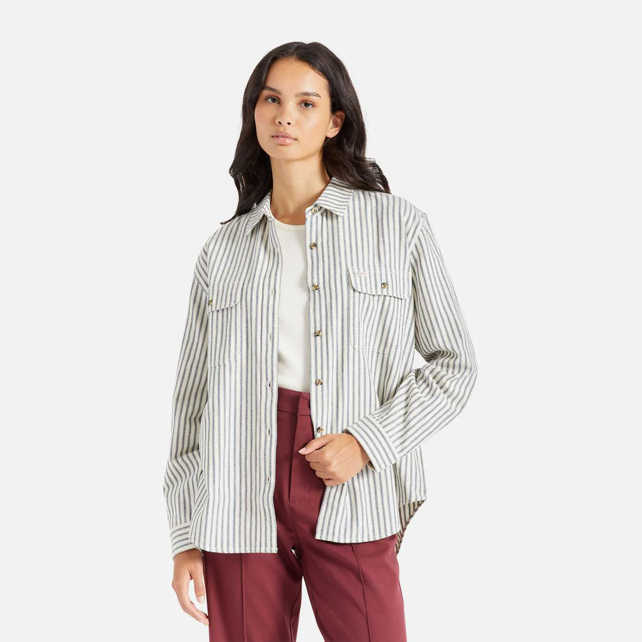 Brixton Womens Bowery Boyfriend L/S Flannel - Image 4
