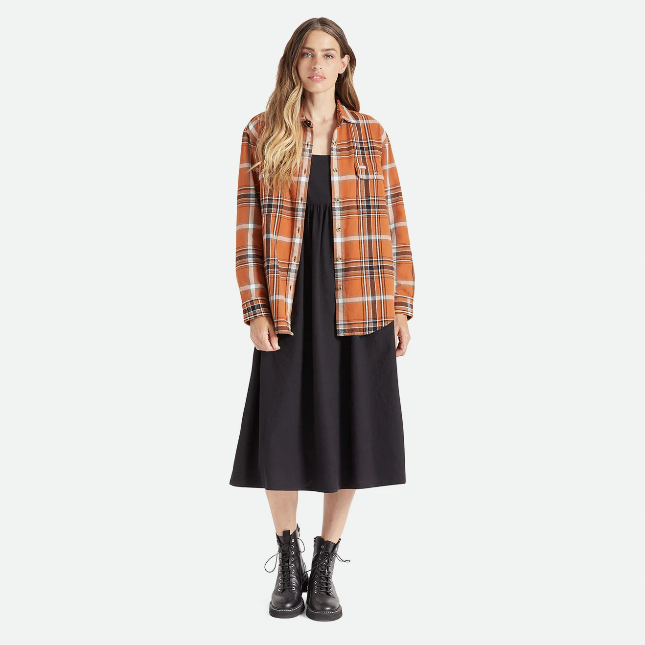Brixton Womens Bowery Boyfriend L/S Flannel - Image 4