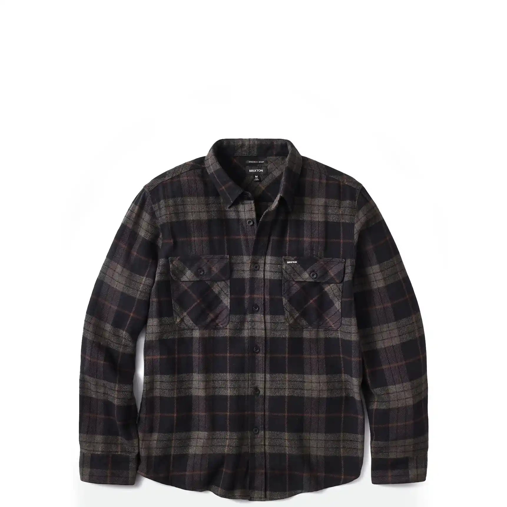 Brixton Bowery Flannel Shirt, black/charcoal