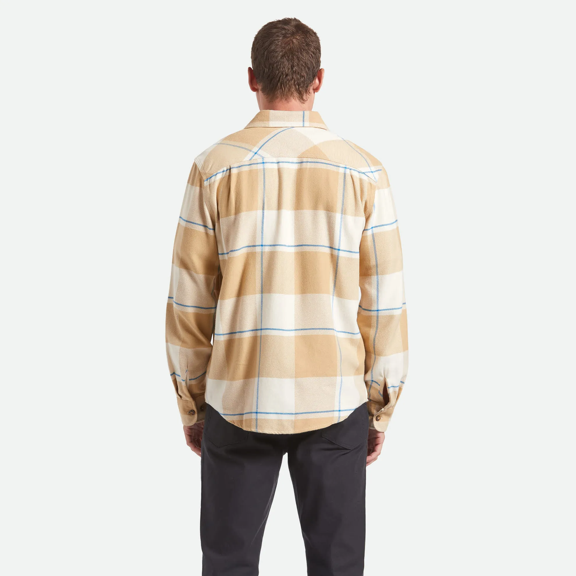 Brixton Bowery Flannel, whitecap/sand/cyber blue - Image 3