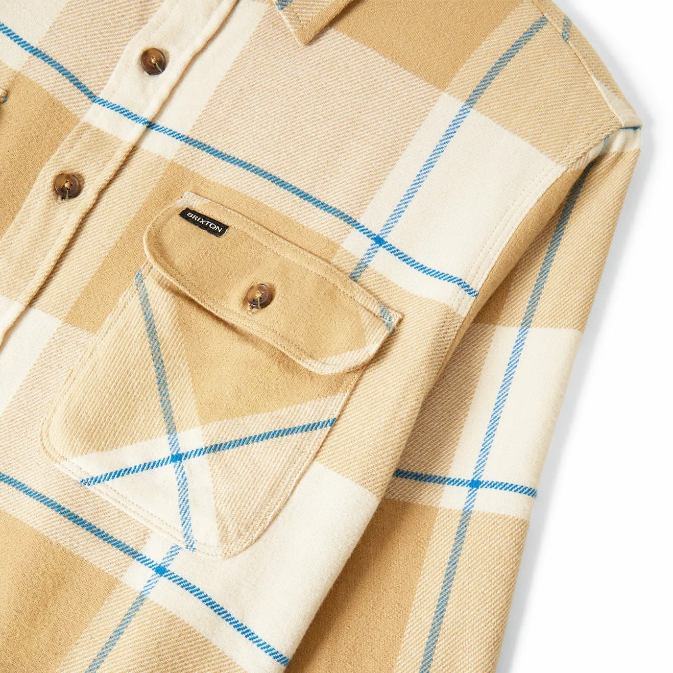 Brixton Bowery Flannel, whitecap/sand/cyber blue - Image 5