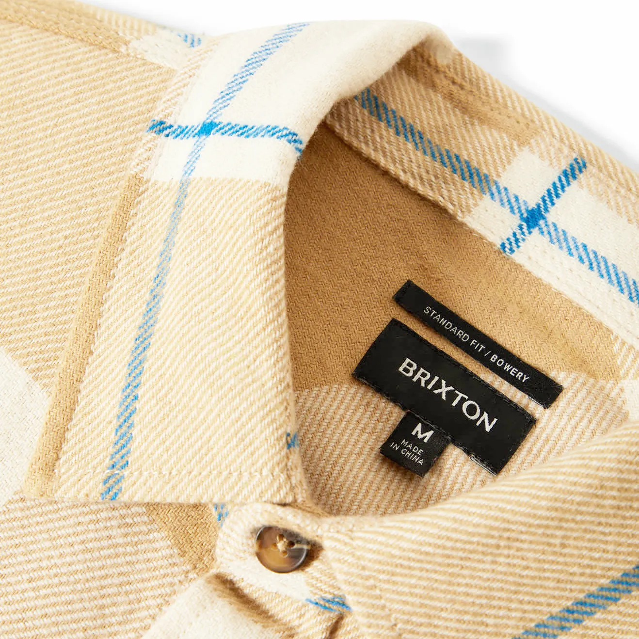 Brixton Bowery Flannel, whitecap/sand/cyber blue - Image 7