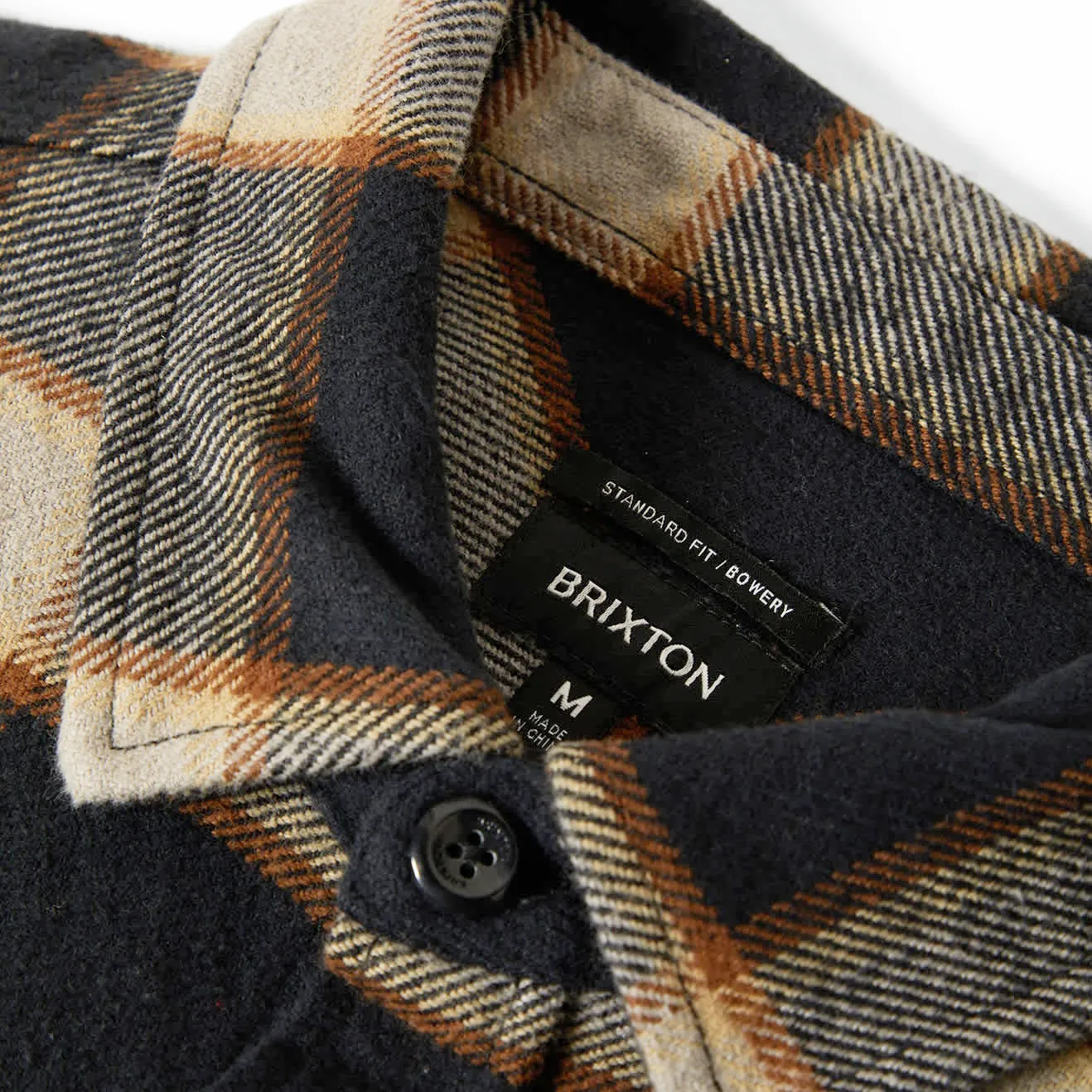 Brixton Bowery Heavy Weight Flannel, black/cream - Image 4