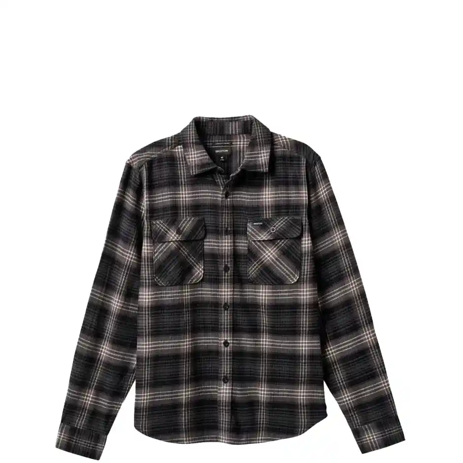 Brixton Bowery Lightweight Ultra Flannel, charcoal/black