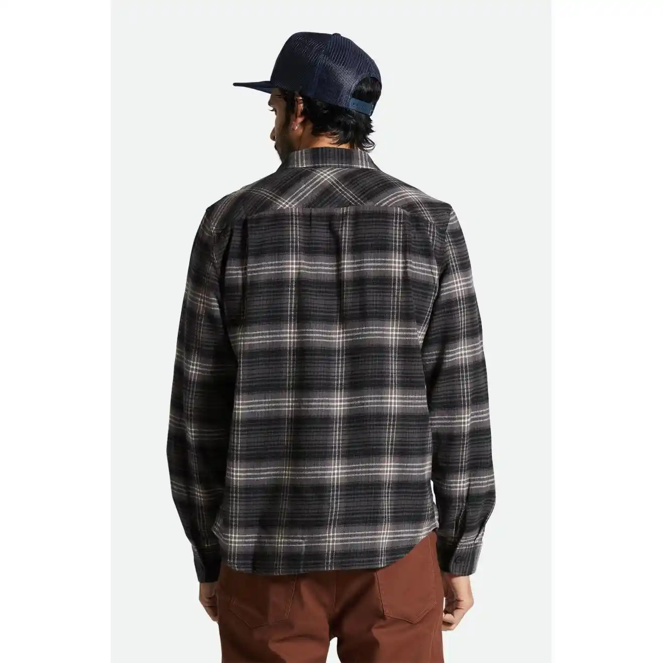 Brixton Bowery Lightweight Ultra Flannel, charcoal/black - Image 3