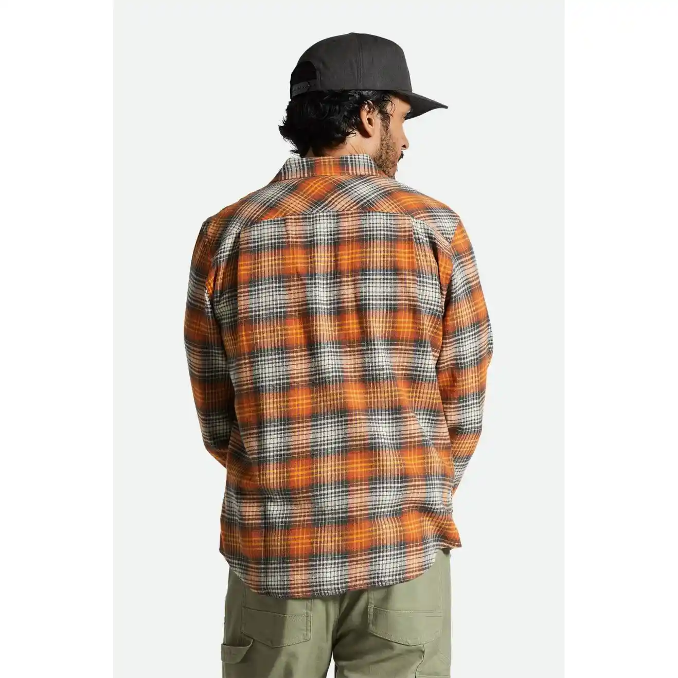 Brixton Bowery Lightweight Ultra Flannel, terracotta/black - Image 3