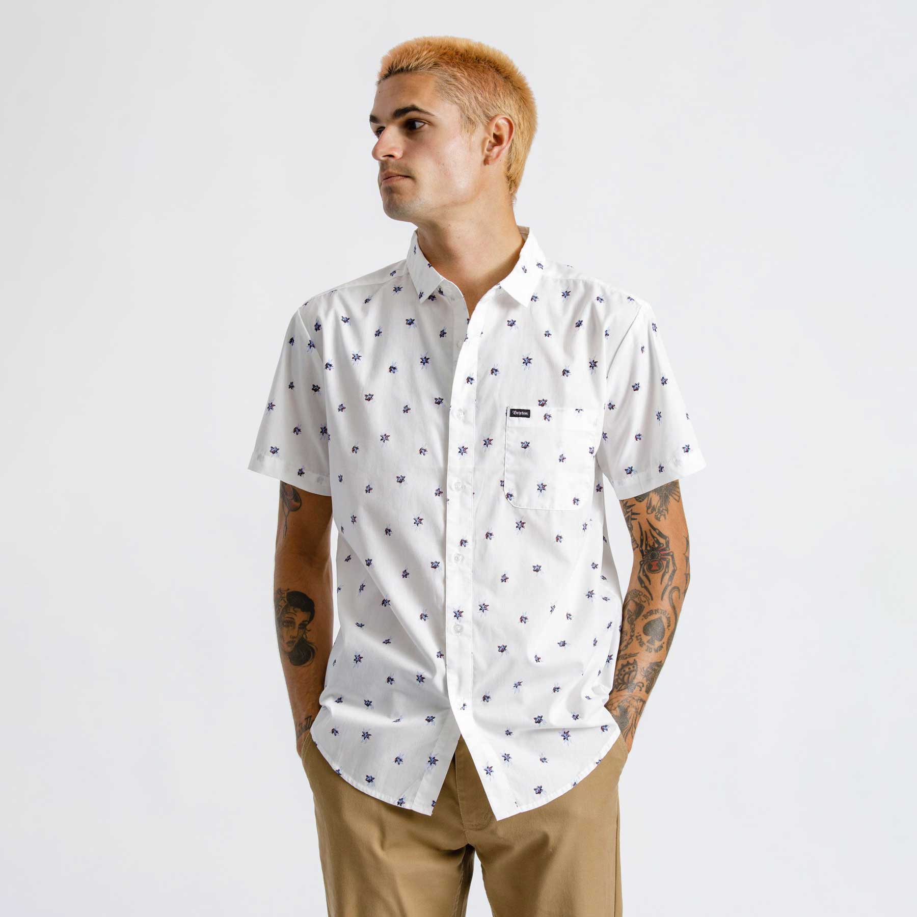 Brixton Charter Print s/s woven shirt - Image 3