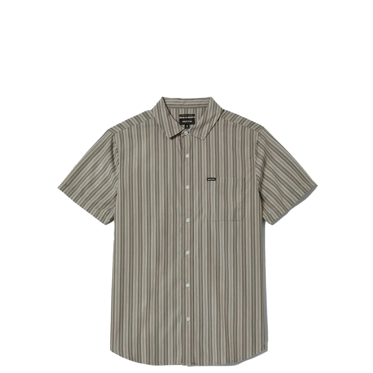 Brixton Charter Print Short Sleeve Woven Shirt, charcoal grey