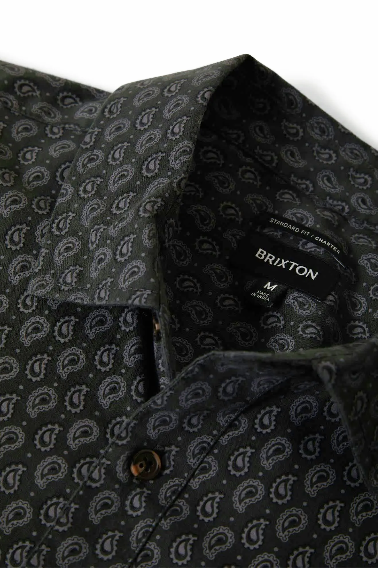 Brixton Charter Print Shortsleeve Woven, washed black/paisley - Image 2