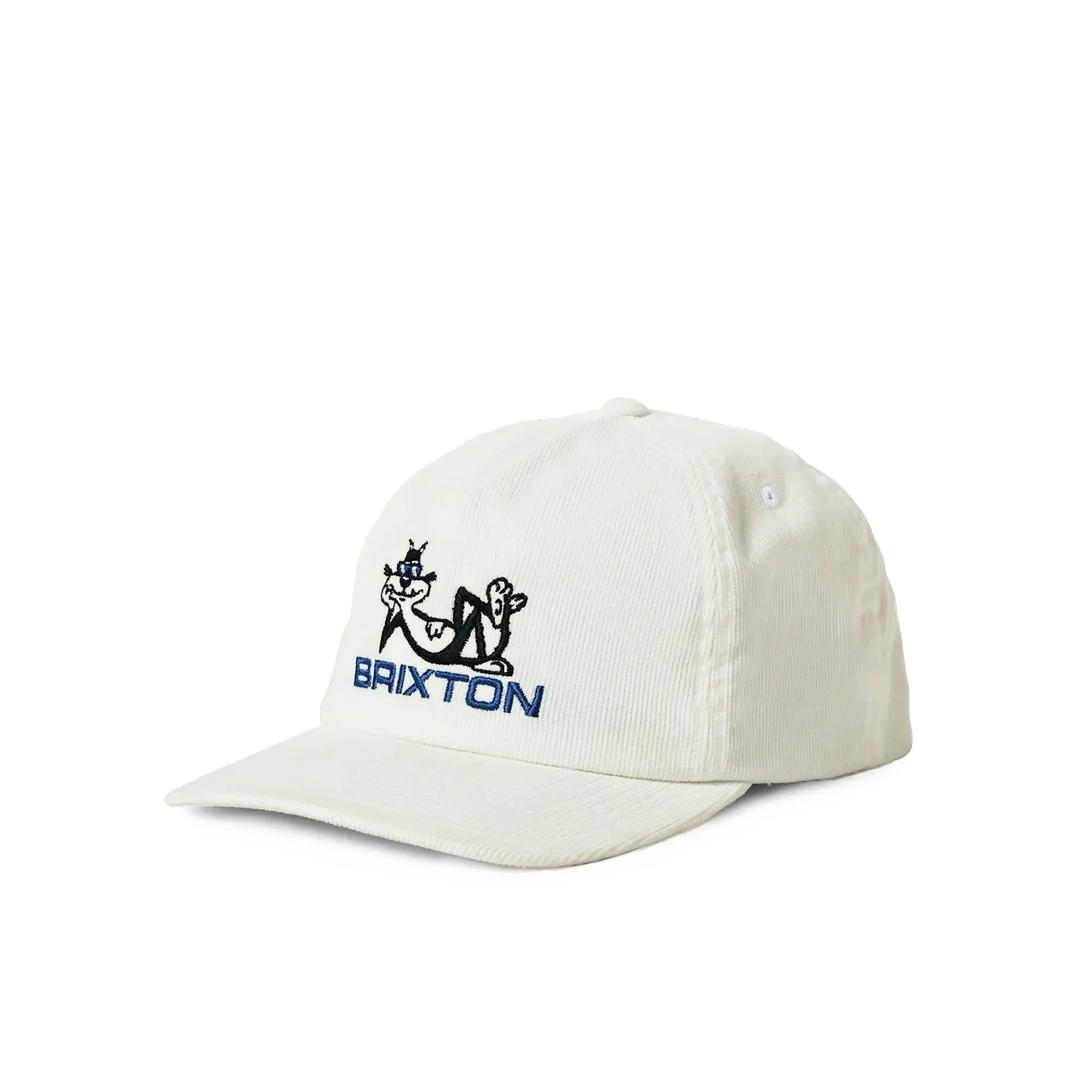 Brixton Cool Cat Snapback Hat, white