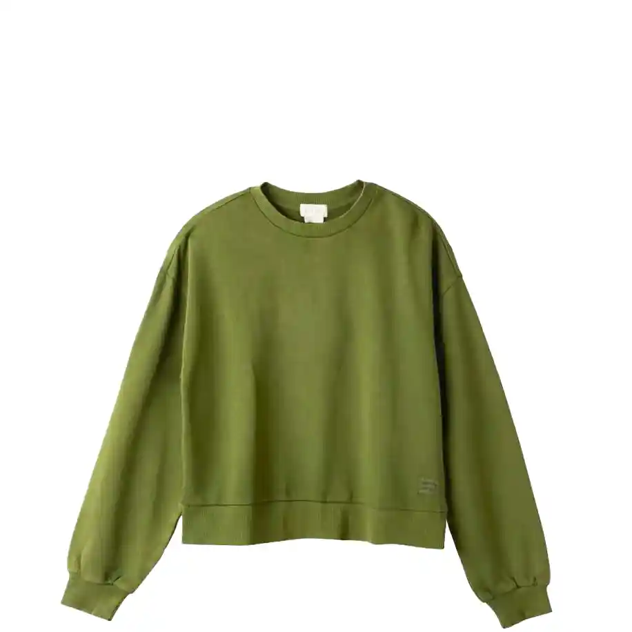 Brixton Womens Cross Loop French Terry Crew, chive