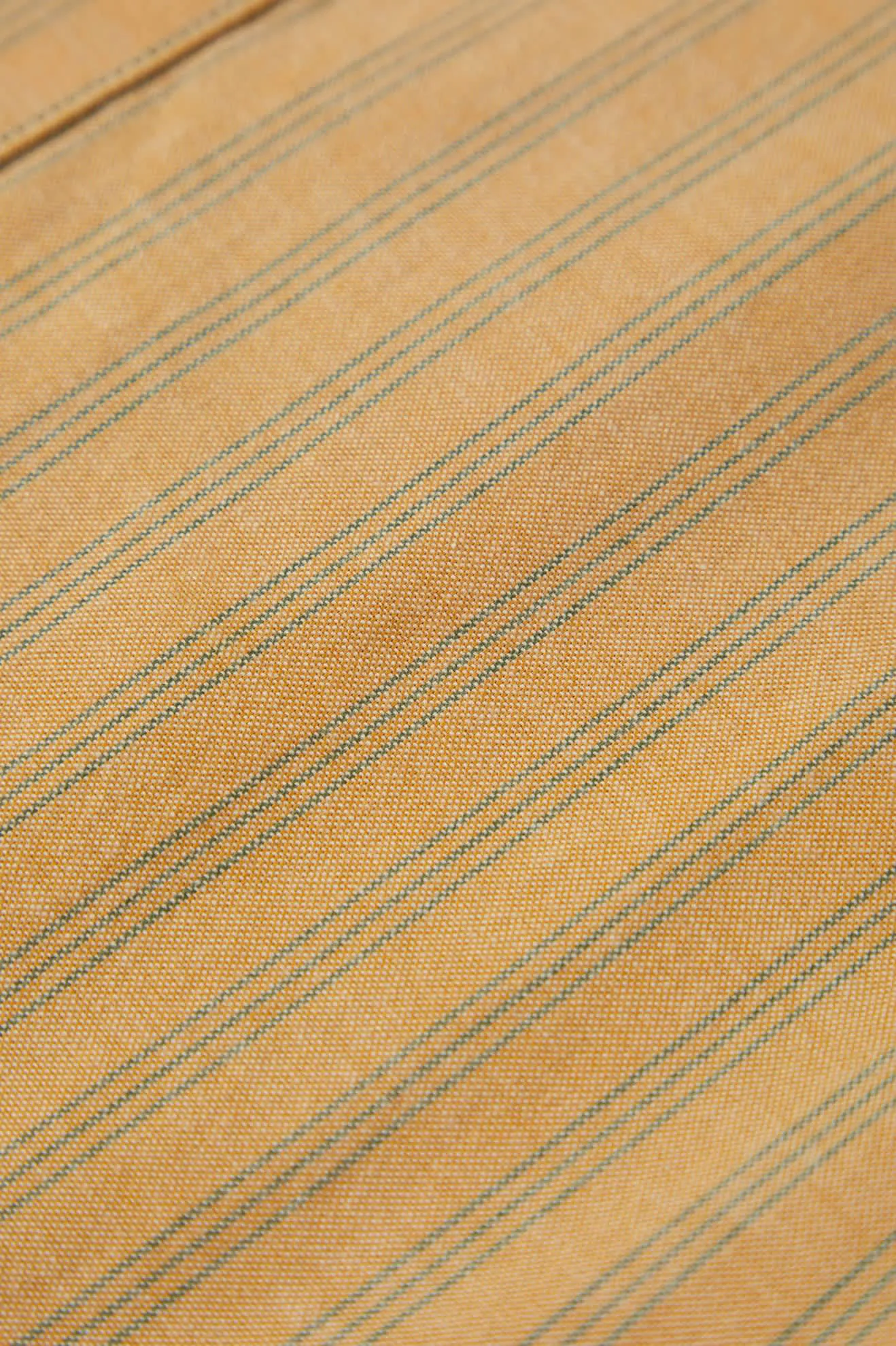Brixton Cru Oxford Stripe Short Sleveed Woven Shirt, curry/ivy green stripe - Image 5