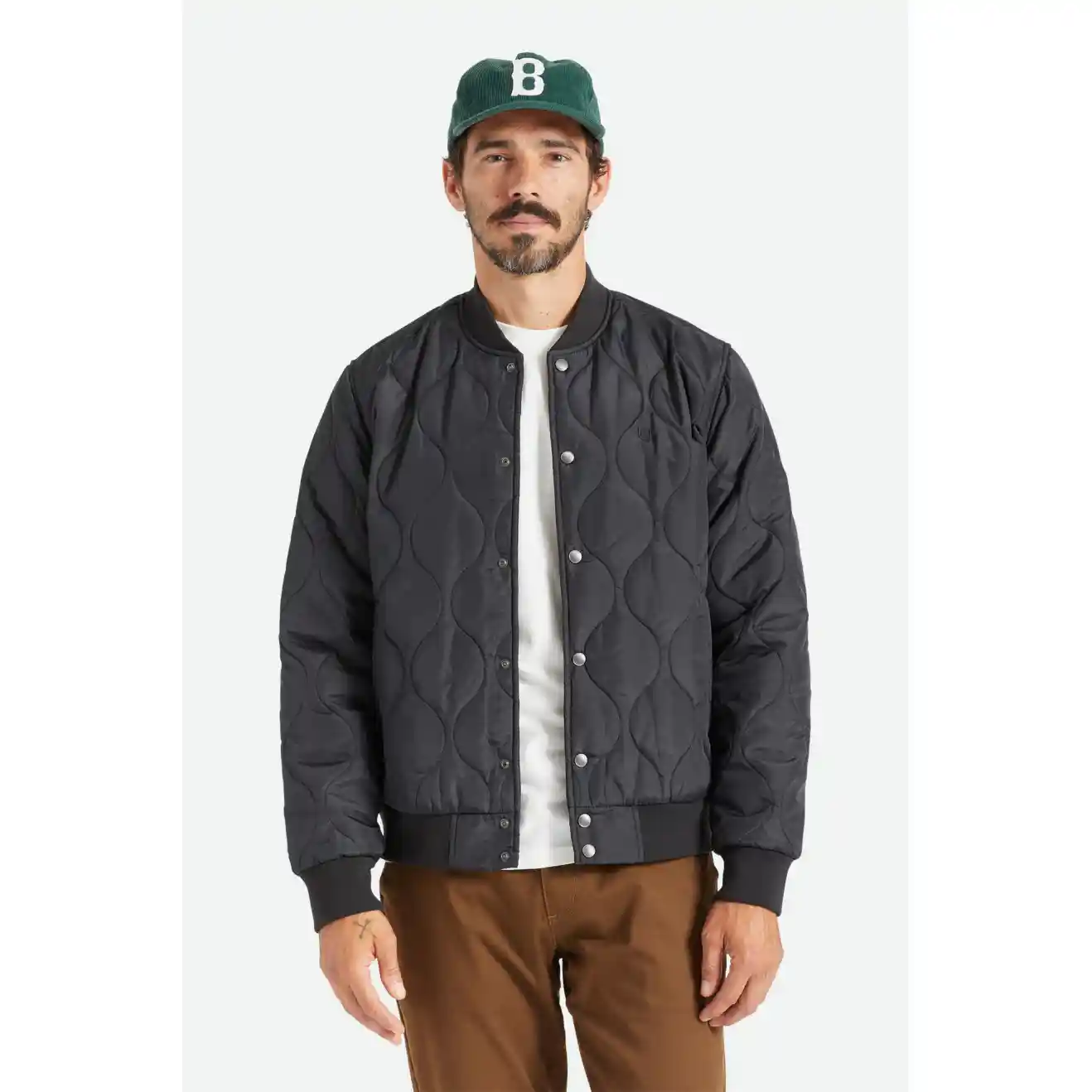 Brixton Dillinger Quilted Bomber Jacket - Image 2