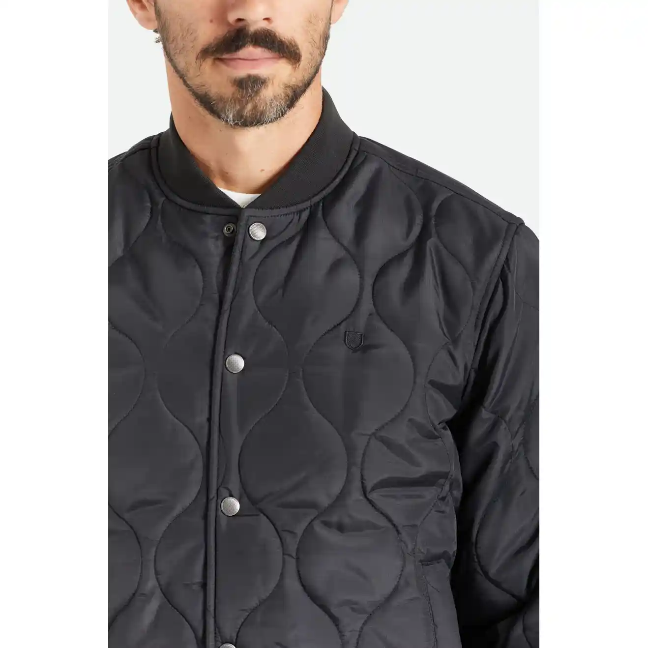 Brixton Dillinger Quilted Bomber Jacket - Image 3