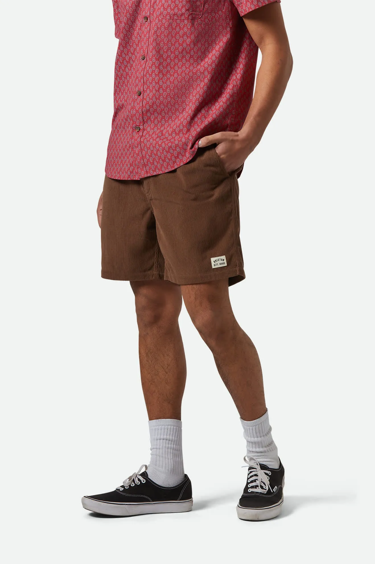 Brixton Everyday Corduroy Short, pinecone brown - Image 6