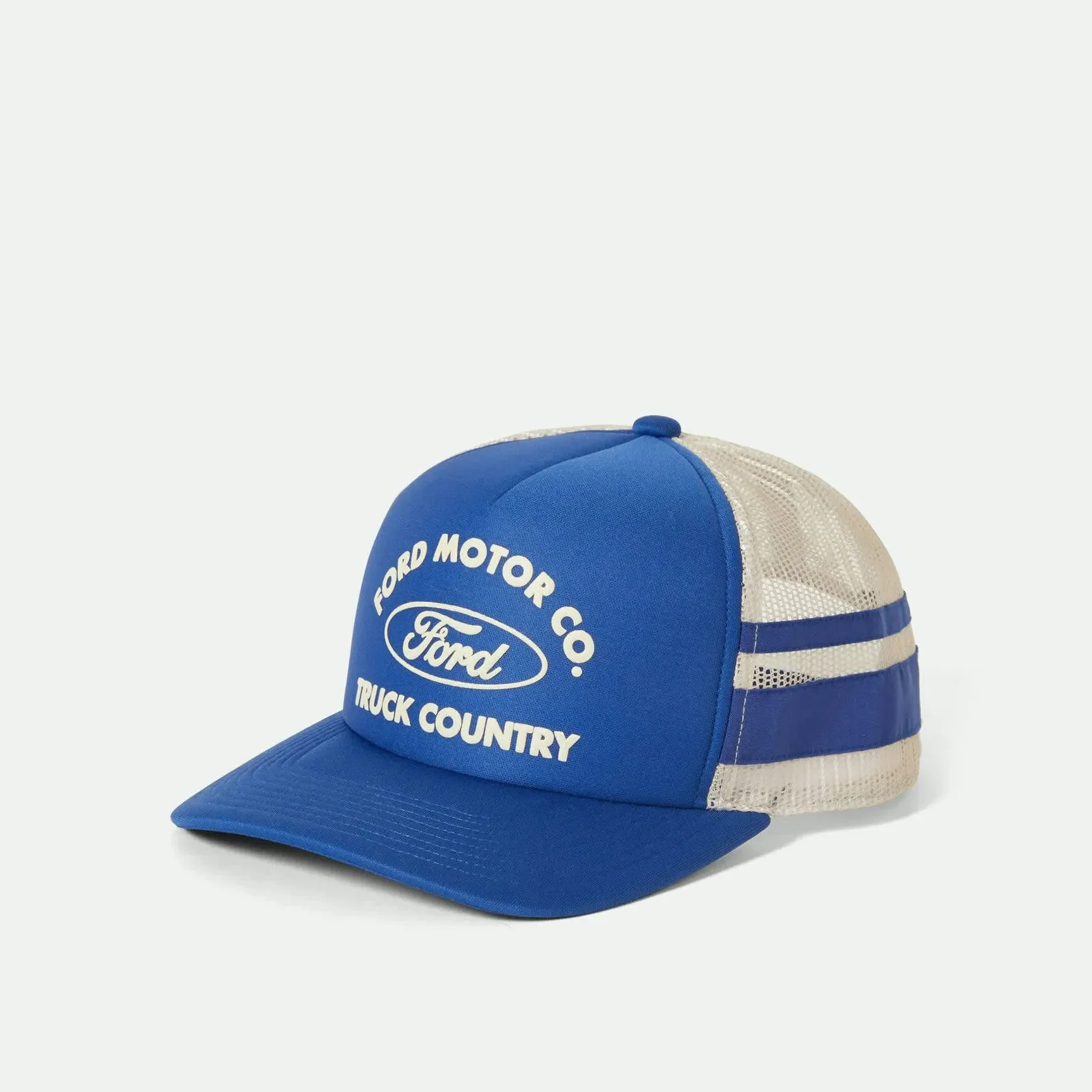 Brixton Ford Built Tough Mp Trucker Hat, ford blue/wimbleton white