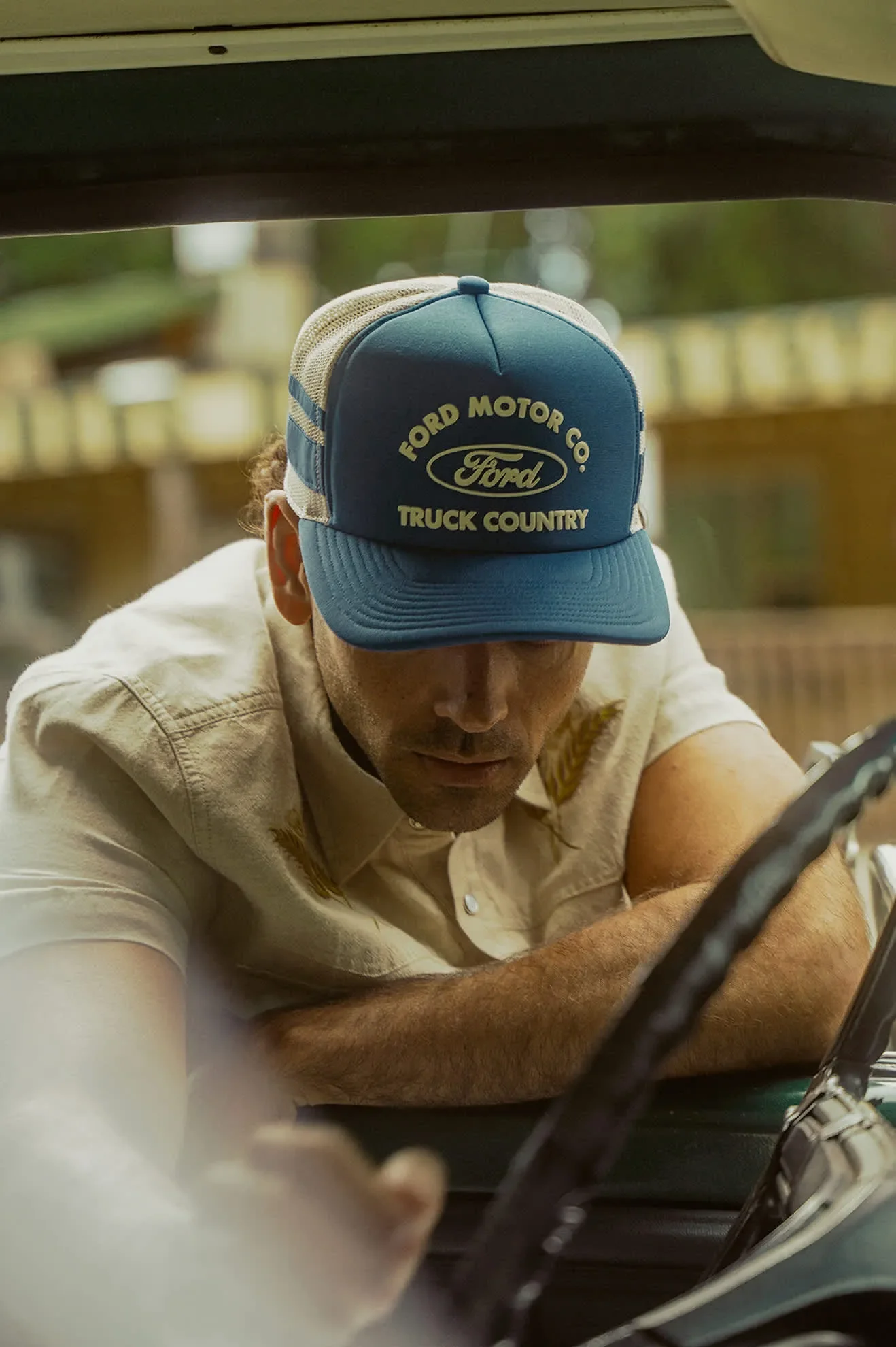 Brixton Ford Built Tough Mp Trucker Hat, ford blue/wimbleton white - Image 5