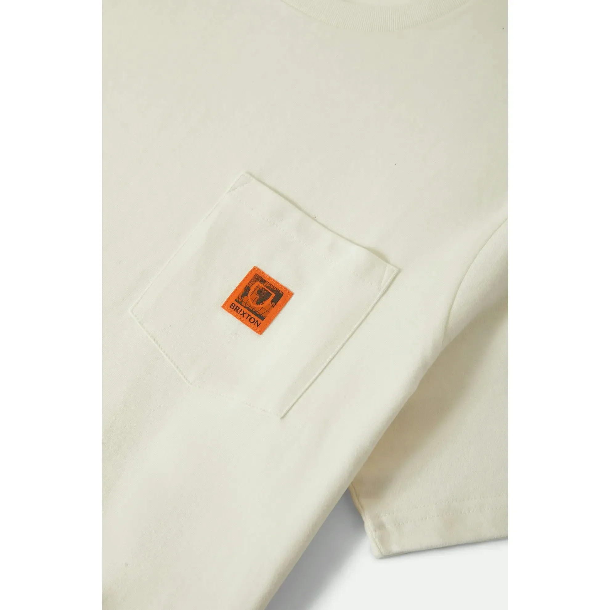 Brixton Global Heavyweight Boxy Pocket Tee, off white - Image 3