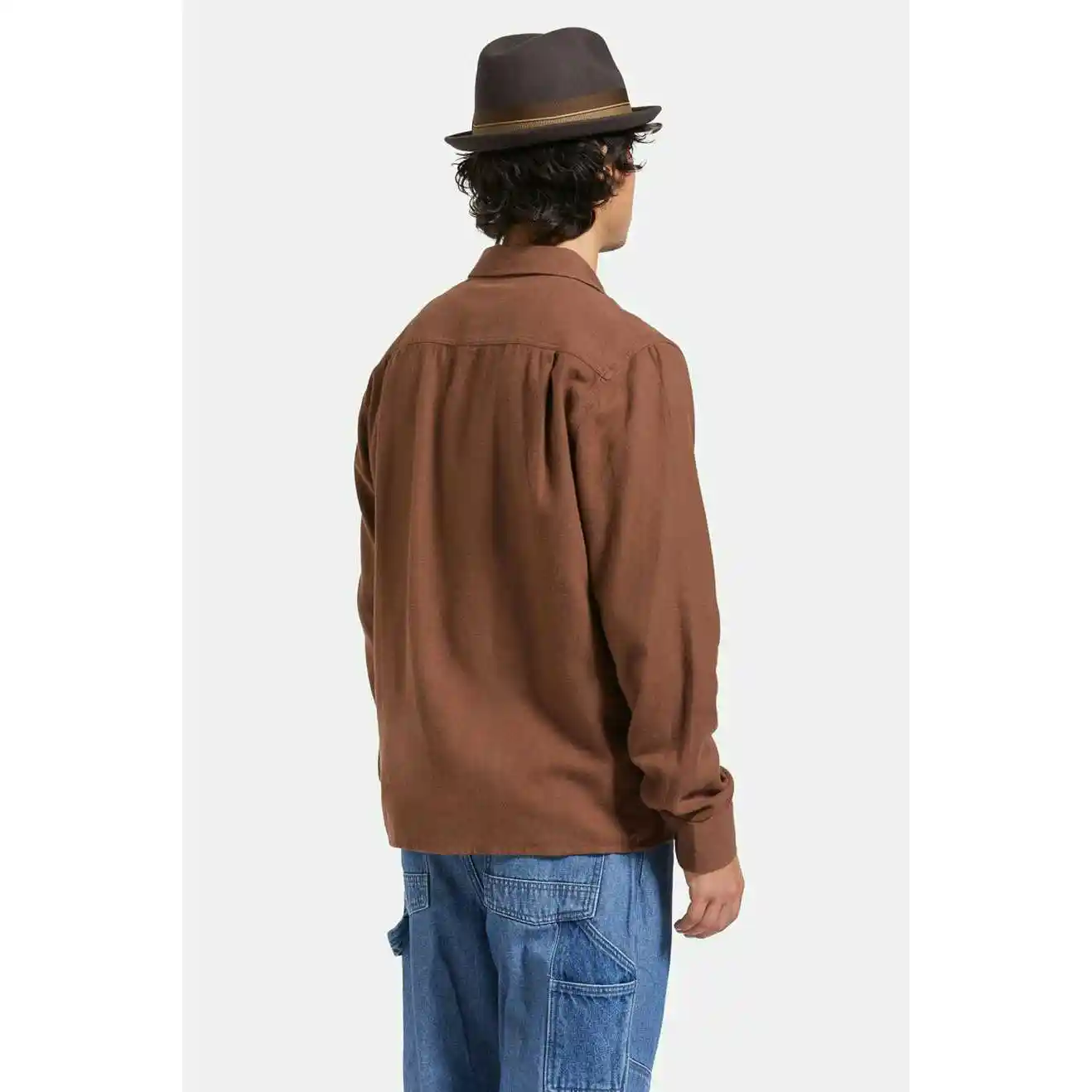 Brixton Hasting Light Weight Flannel, pinecone brown - Image 2