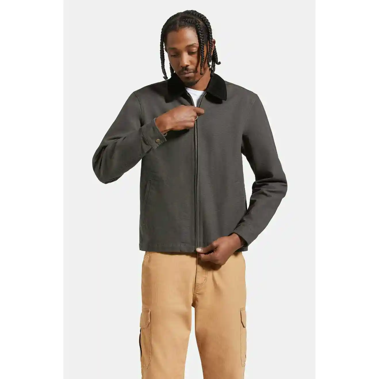 Brixton Mechanic Garage Zip Jacket, washed black - Image 2