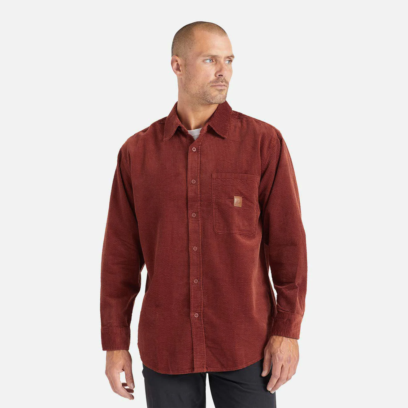 Brixton Porter L/S Waffle Corduroy - Image 2