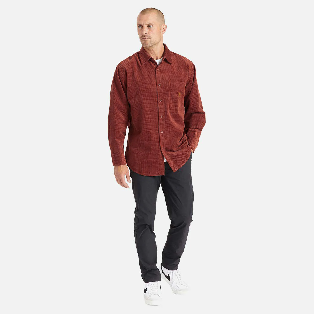 Brixton Porter L/S Waffle Corduroy - Image 6