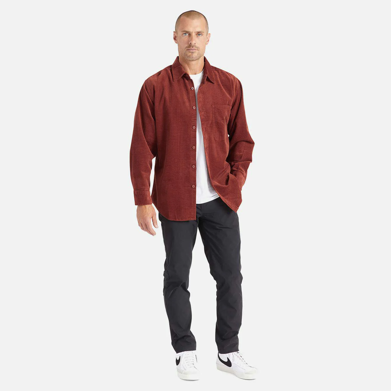 Brixton Porter L/S Waffle Corduroy - Image 7