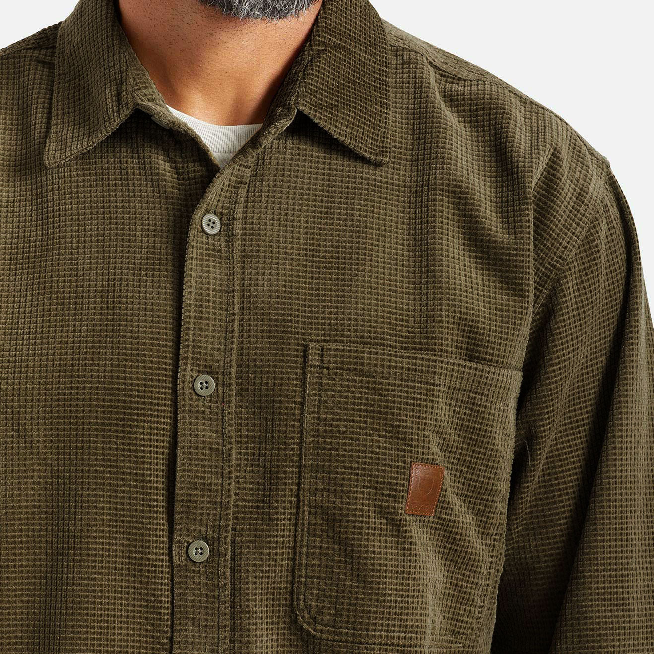 Brixton Porter L/S Waffle Corduroy - Image 3