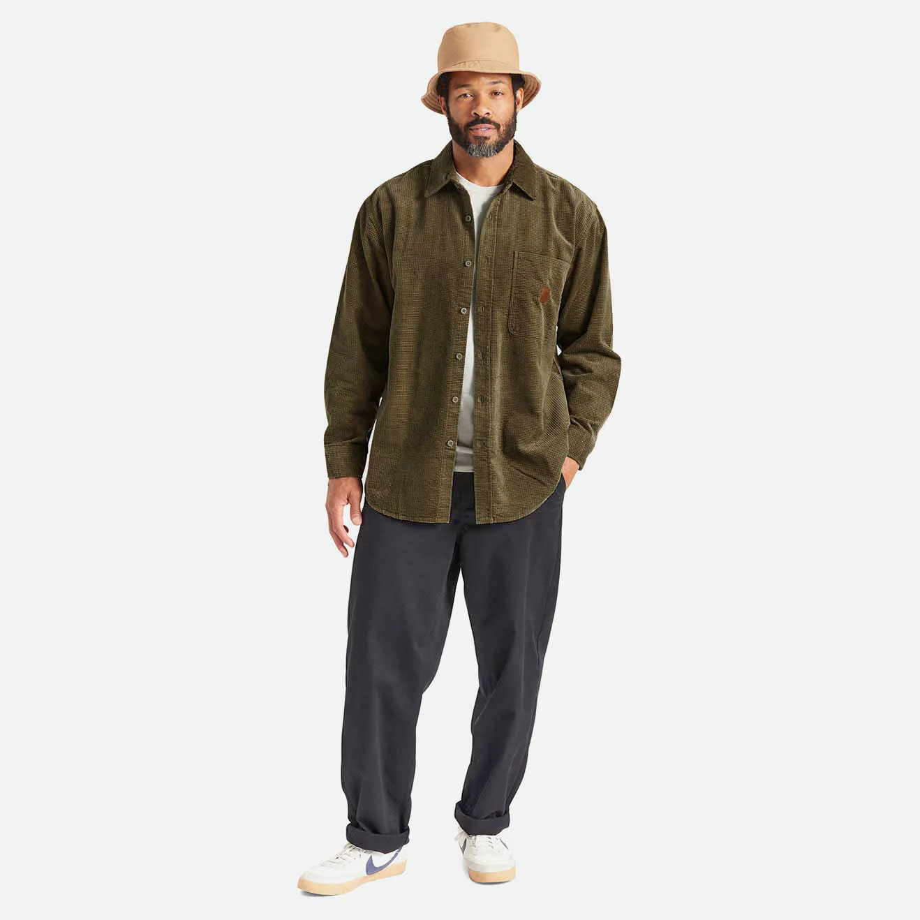 Brixton Porter L/S Waffle Corduroy - Image 4