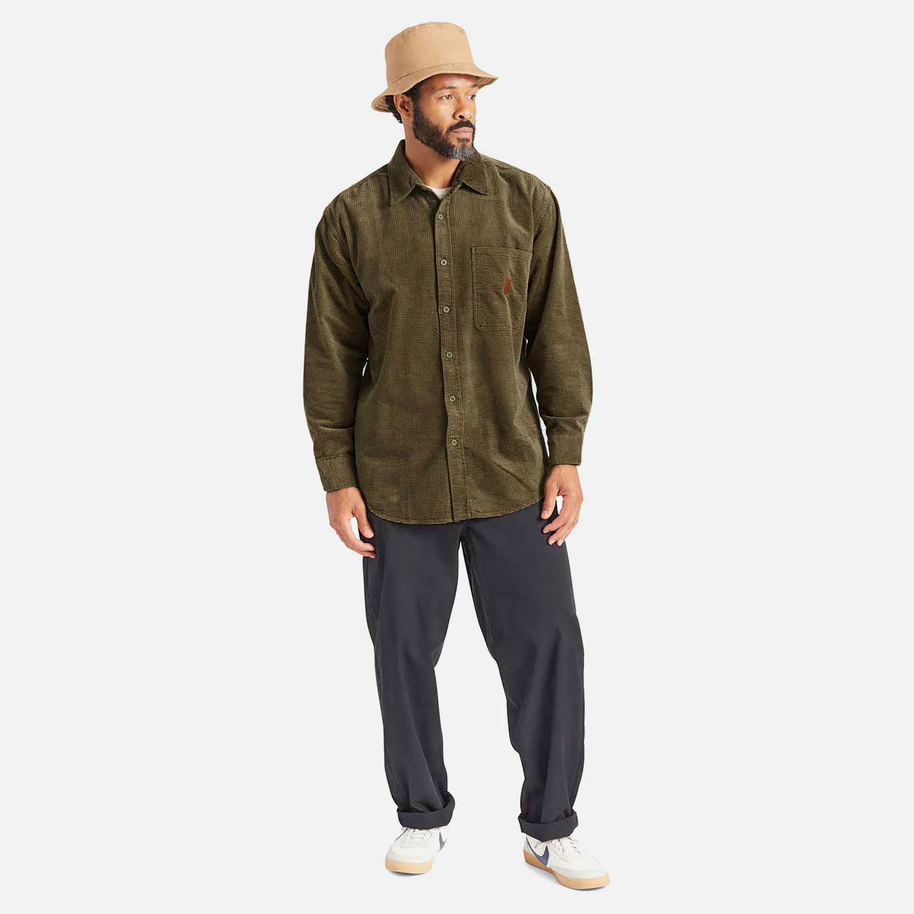 Brixton Porter L/S Waffle Corduroy - Image 5