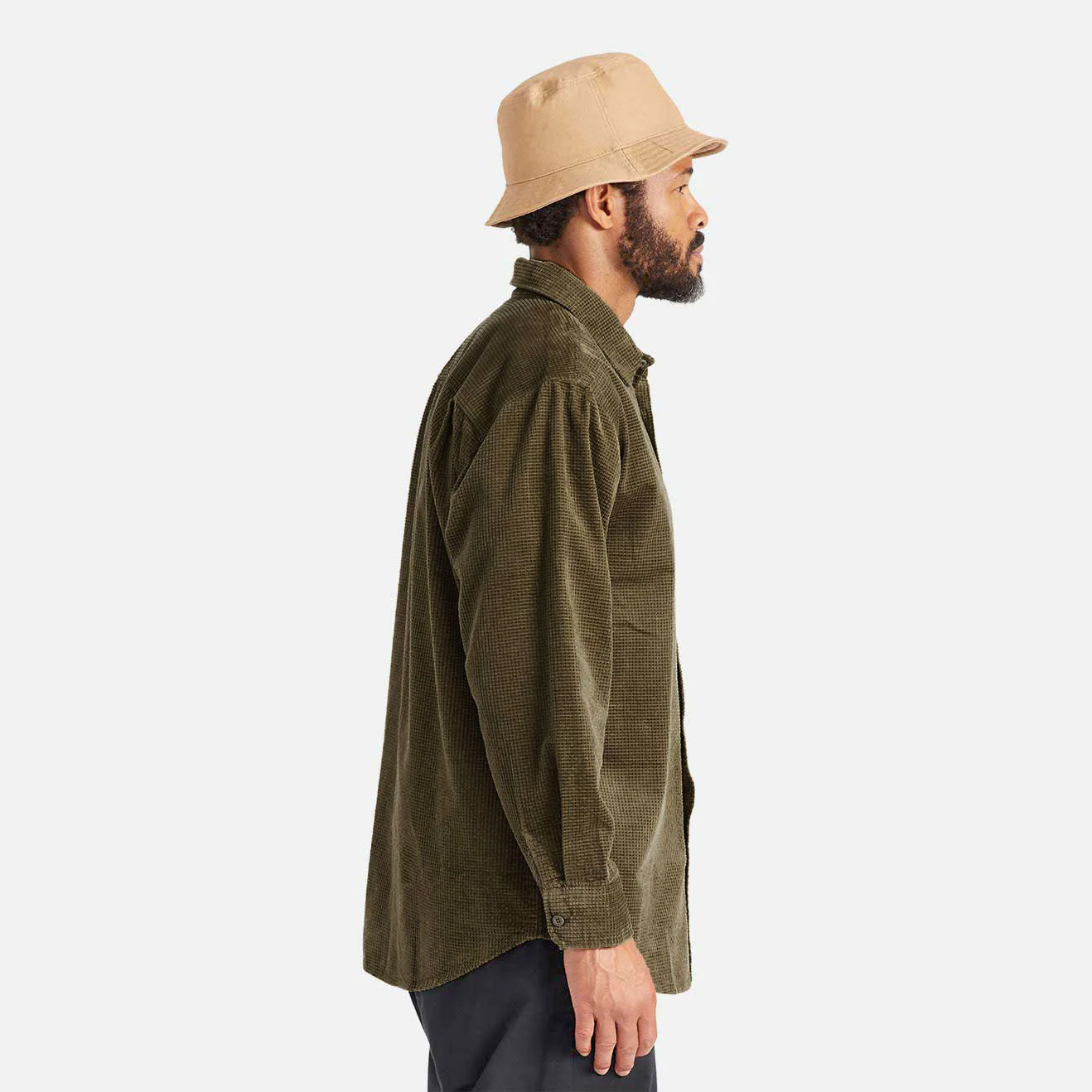 Brixton Porter L/S Waffle Corduroy - Image 7