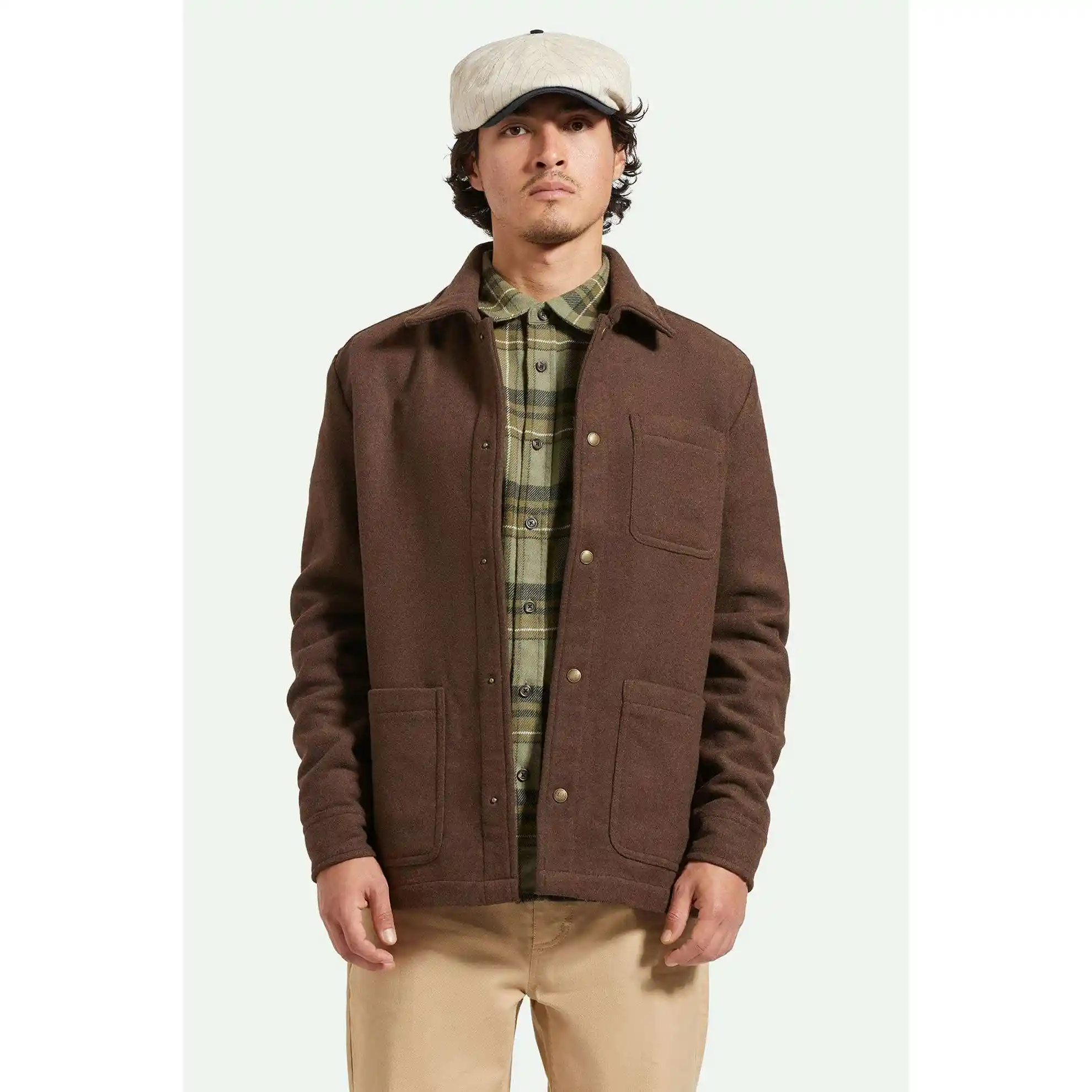 Brixton Shop Chore Coat, heather pinecone brown - Image 2
