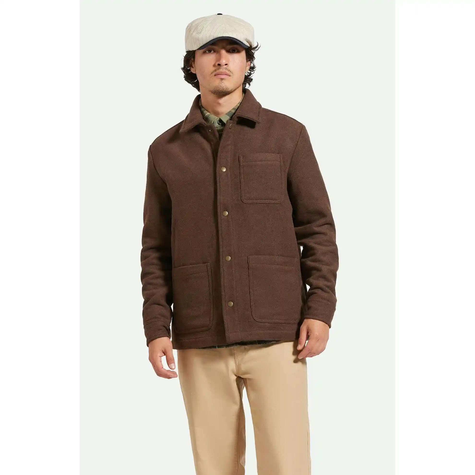 Brixton Shop Chore Coat, heather pinecone brown - Image 4