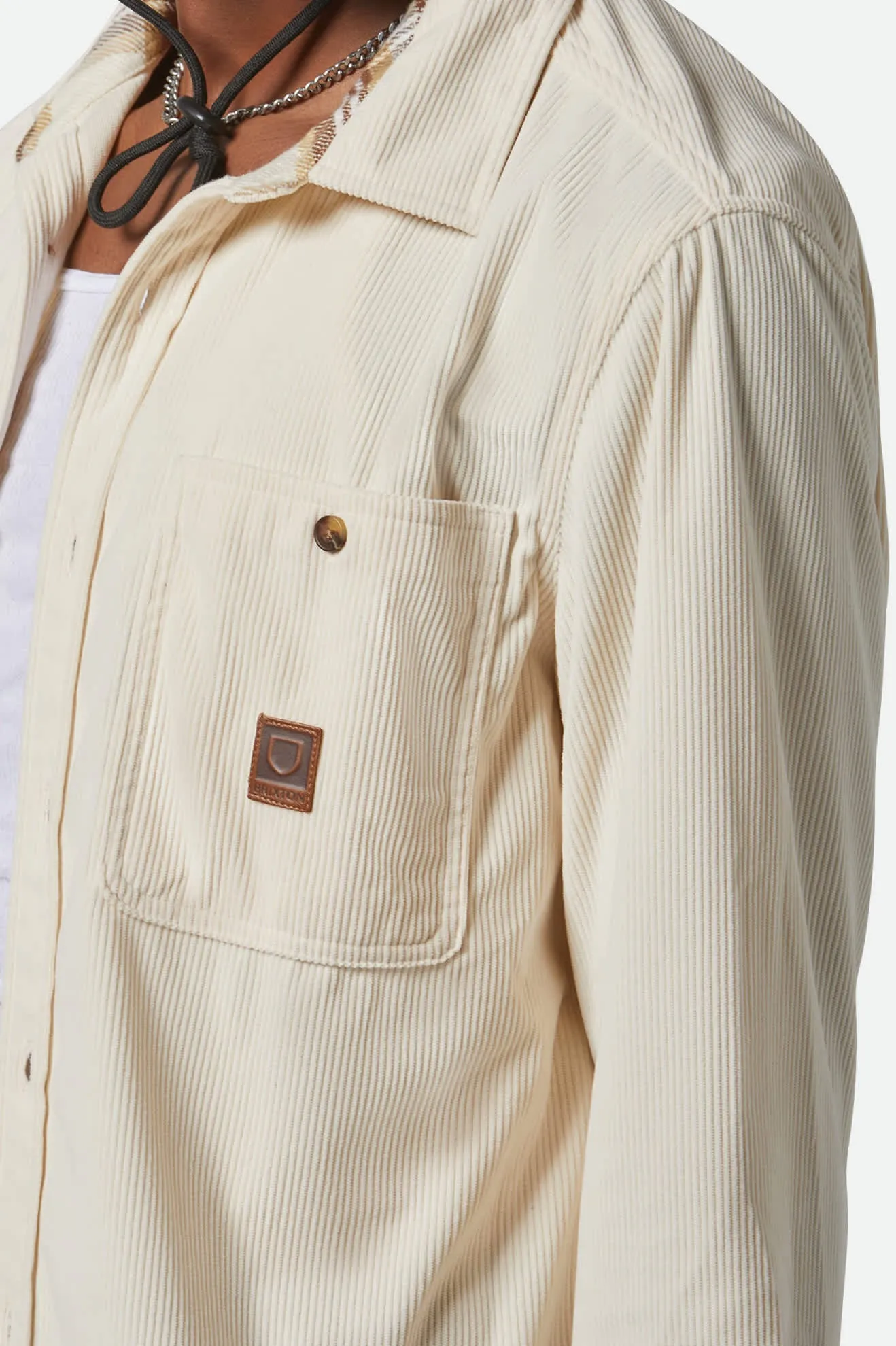 Brixton The Field Corduroy Overshirt, whitecap - Image 2