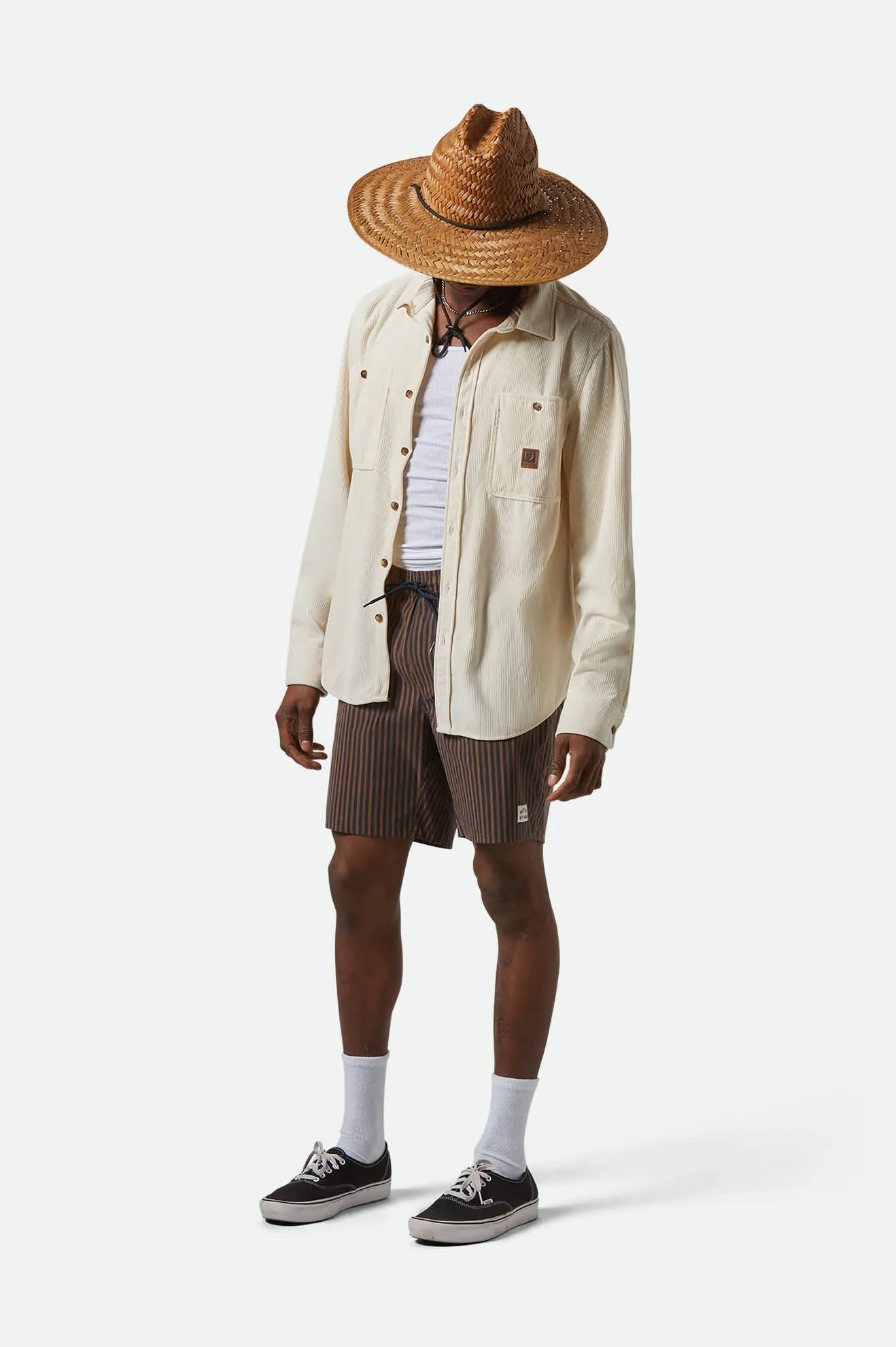 Brixton The Field Corduroy Overshirt, whitecap - Image 4