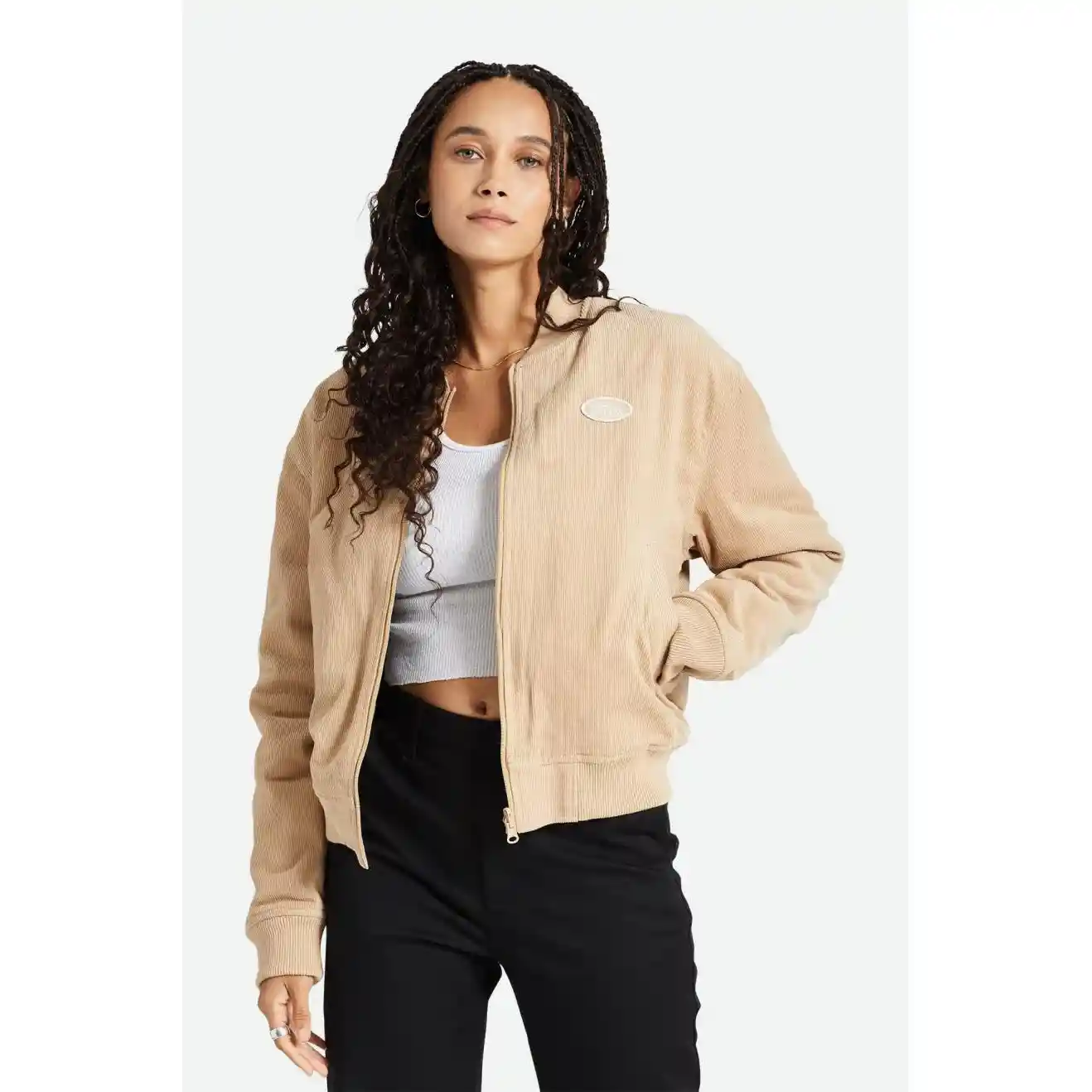 Brixton Womens Utopia Reversible Bomber Jacket, sesame - Image 4