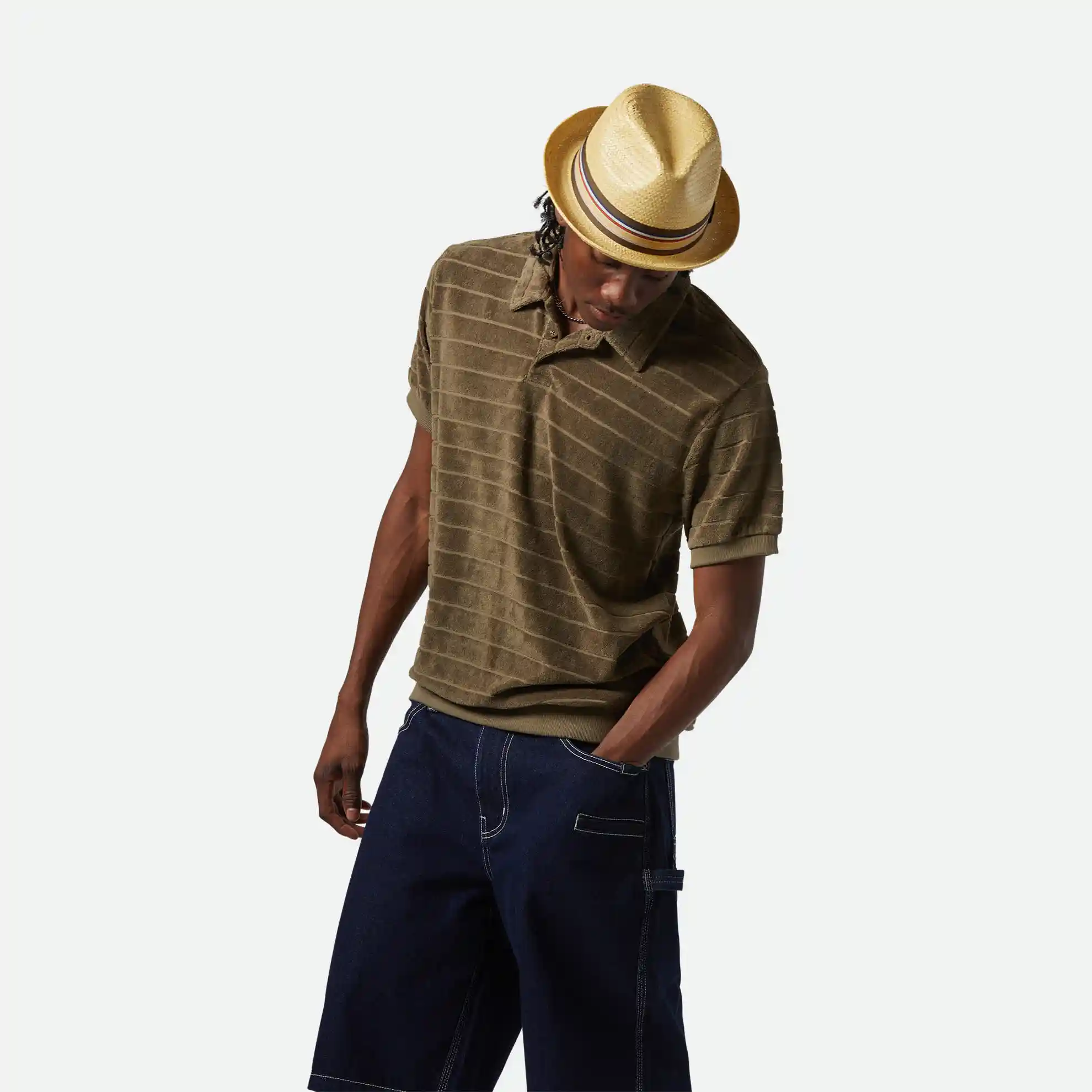 Brixton Weekend Terry Cloth Polo, ivy green - Image 2