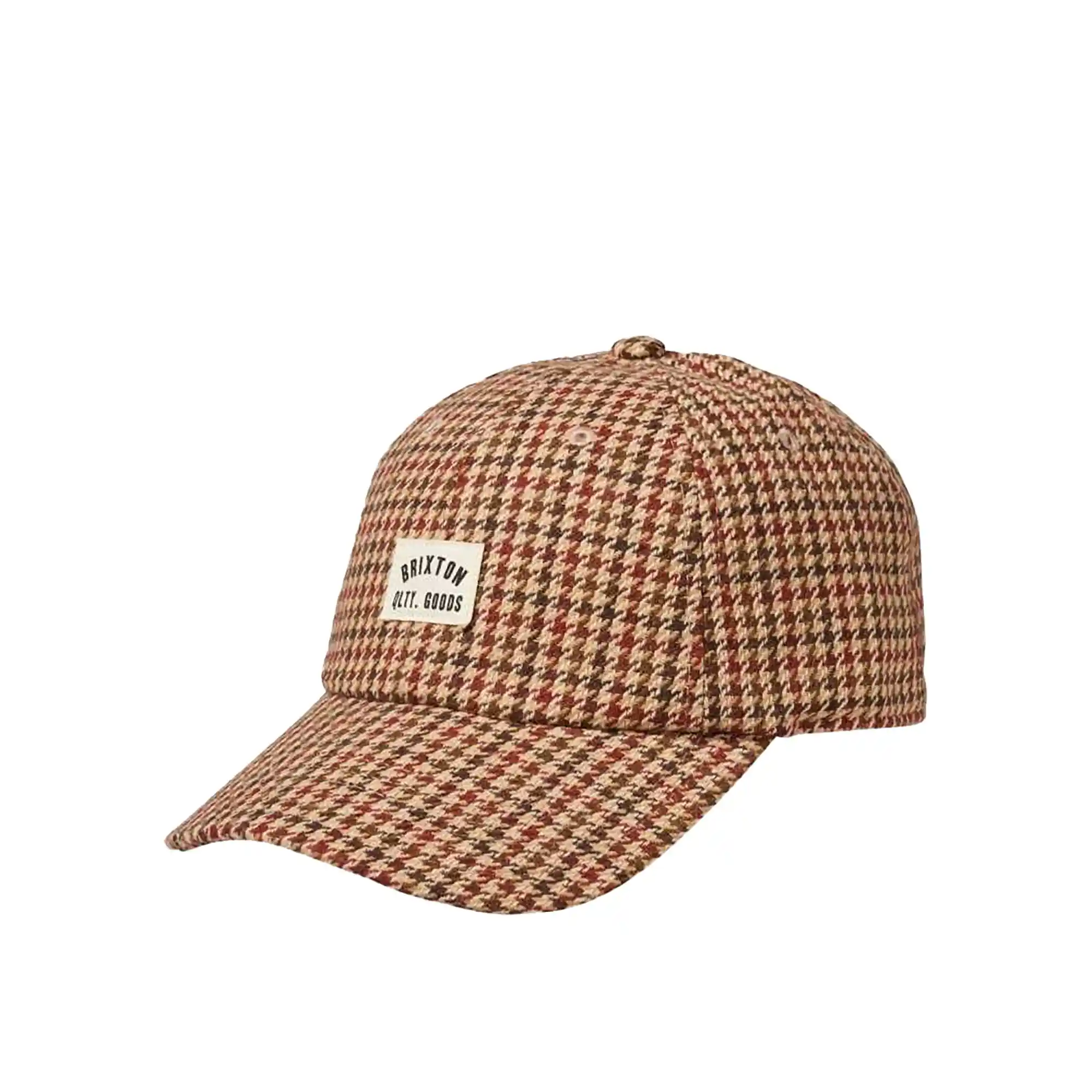 Brixton Woodburn Netplus Adjustable Hat, tiger's eye/brown houndstooth
