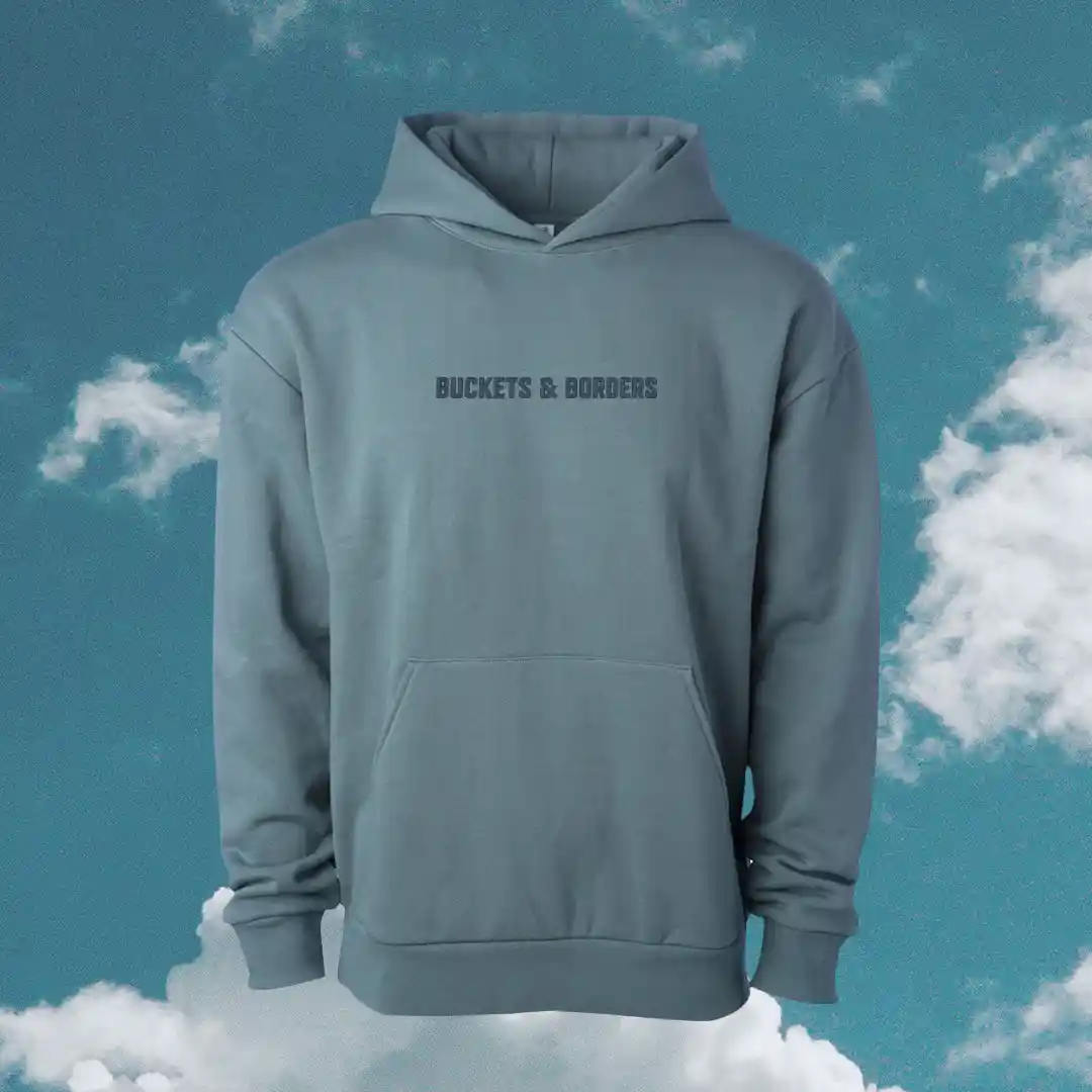 Buckets & Borders Wordmark Heavyweight Hoodie, blue