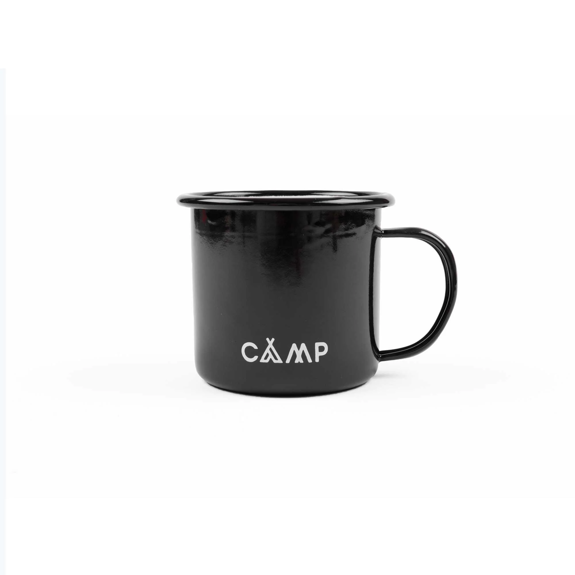 Camp Brand Goods Campers Logo Enamel Mug, Black - Image 2